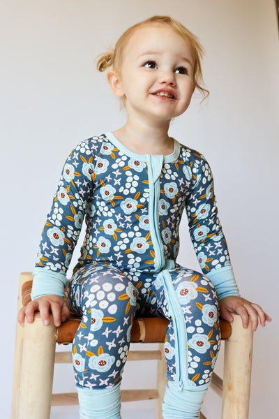 Moonlit Blooms Zipper Pajama